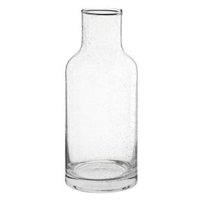 Vase en verre recyclé transparent H22