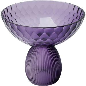 Vase en verre texturé violet H23