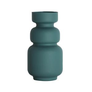 Vase en verre vert  18x18x36 cm