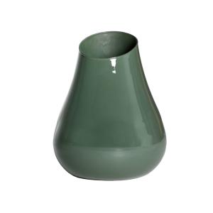 Vase en verre vert 28x28x37 cm