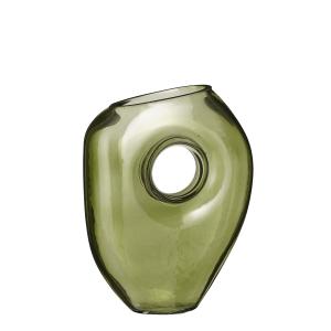Vase en verre vert clair H22,5