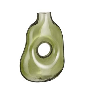 Vase en verre vert clair H25