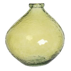 Vase en verre vert clair H28