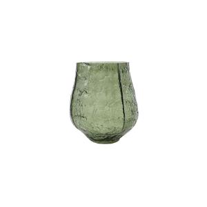 Vase en verre vert foncé H22