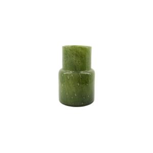 Vase en verre vert foncé H25.5