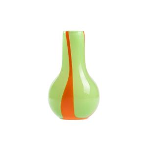 Vase en verre vert H15xD8cm