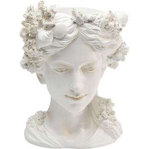 Vase femme corail en polyrésine blanche