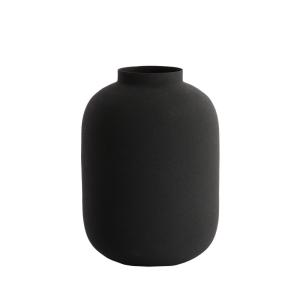 Vase fer noir 21.5x21.5x31cm