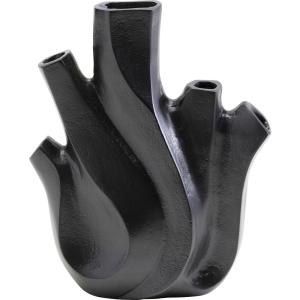 Vase flamme en aluminium noir H25