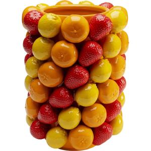 Vase fraises, citrons et oranges en porcelaine