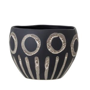 Vase Grès Noir 18X18