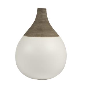 Vase   hauteur 30 cm blanc en céramique