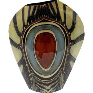 Vase imitation pierre précieuse en aluminium H41