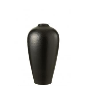 Vase long en céramique noir 26x26x50 cm