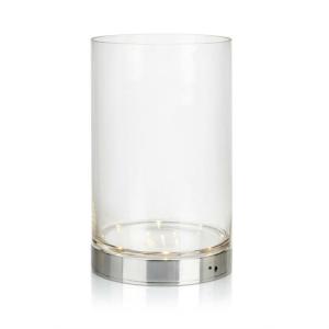 Vase lumineux LED rechargeable verre H29cm