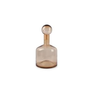 Vase marron en verre 22xh40,5cm