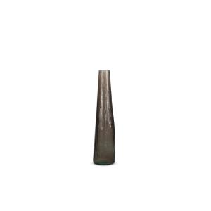 Vase marron en verre 9xh40cm