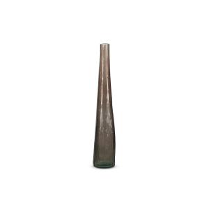 Vase marron en verre 9xh50cm