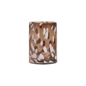 Vase marron en verre Ø13xH19cm