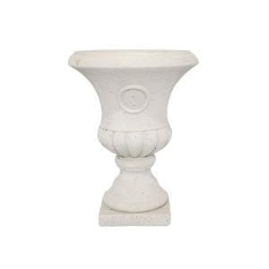 Vase médicis jardin en béton blanc 18.5 x 24 cm