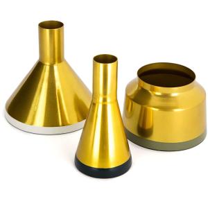 Vase Métal Or 16/12/15x8/9/15 cm