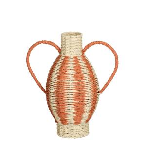 Vase  Orange Papier H38xB21xL21cm