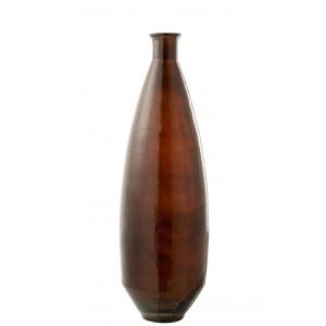 Vase ovale verre marron H80cm