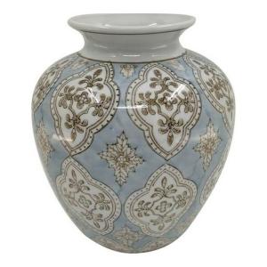 Vase porcelaine bleu et blanc 22x22x25cm