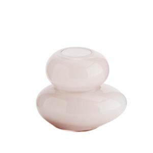 Vase Rond En Verre Violet Clair