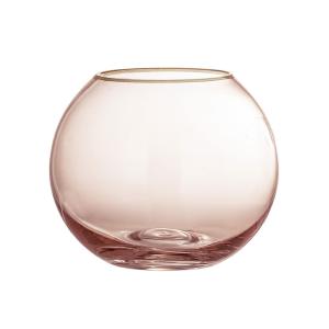 Vase Rosie en verre rose H8,5 cm