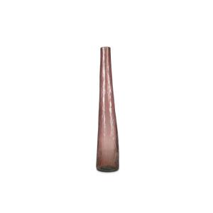 Vase rouge en verre 9xh50cm
