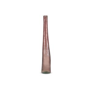 Vase rouge en verre 9xh55cm