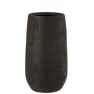 Vase rugueux céramique noir H42cm