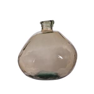 Vase   sable 18 cm beige en verre