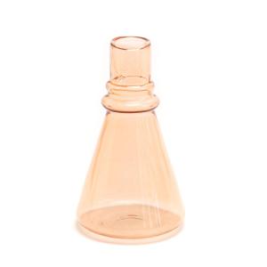 Vase Soliflore    12 cm rose en verre