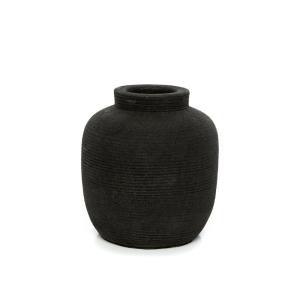 Vase Terre cuite Noir 13x13x14cm
