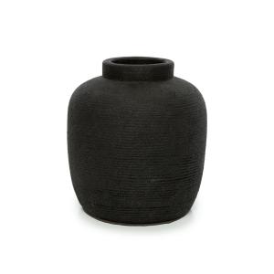 Vase Terre cuite Noir 17x17x18cm