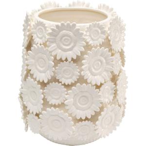 Vase tournesols en porcelaine blanche