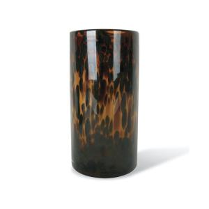 Vase tube léopard H23cm
