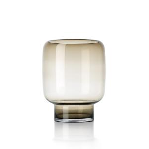 Vase verre marron 23x23x30cm