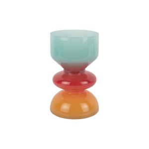 Vase verre multicolor 12.5x12.5x20.5cm
