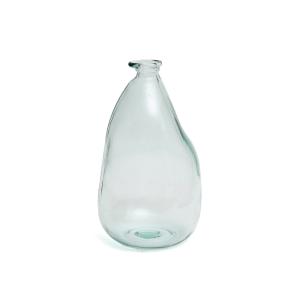 Vase Verre recyclé Bleu 21x21x36cm