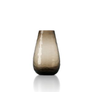 Vase verre recyclé marron 16,5x16,5x26cm
