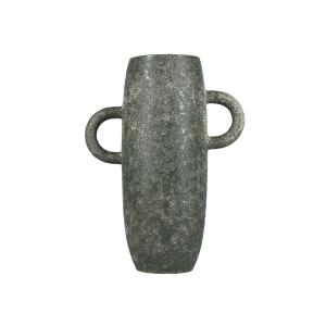 Vase vert en grès 11xh30cm