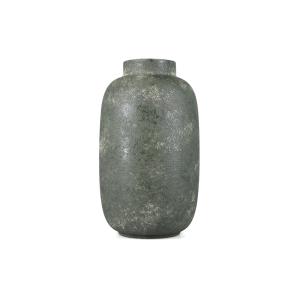 Vase vert en grès 20xh34cm