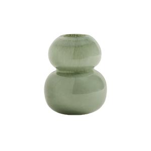 Vase vert en verre Ø10xH12,5cm