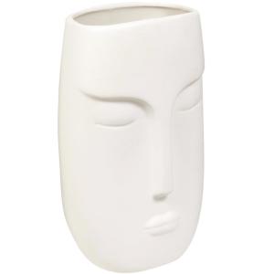 Vase visage en grès