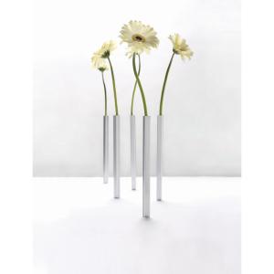 Vases magnetiques en aluminium silver