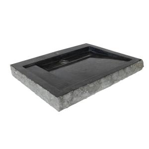 Vasque à poser en marbre noir 62 × 50