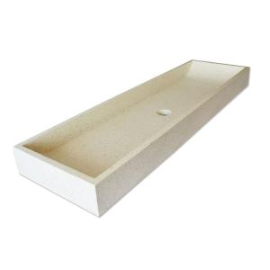 Vasque à poser en Terrazzo crème 120 × 35